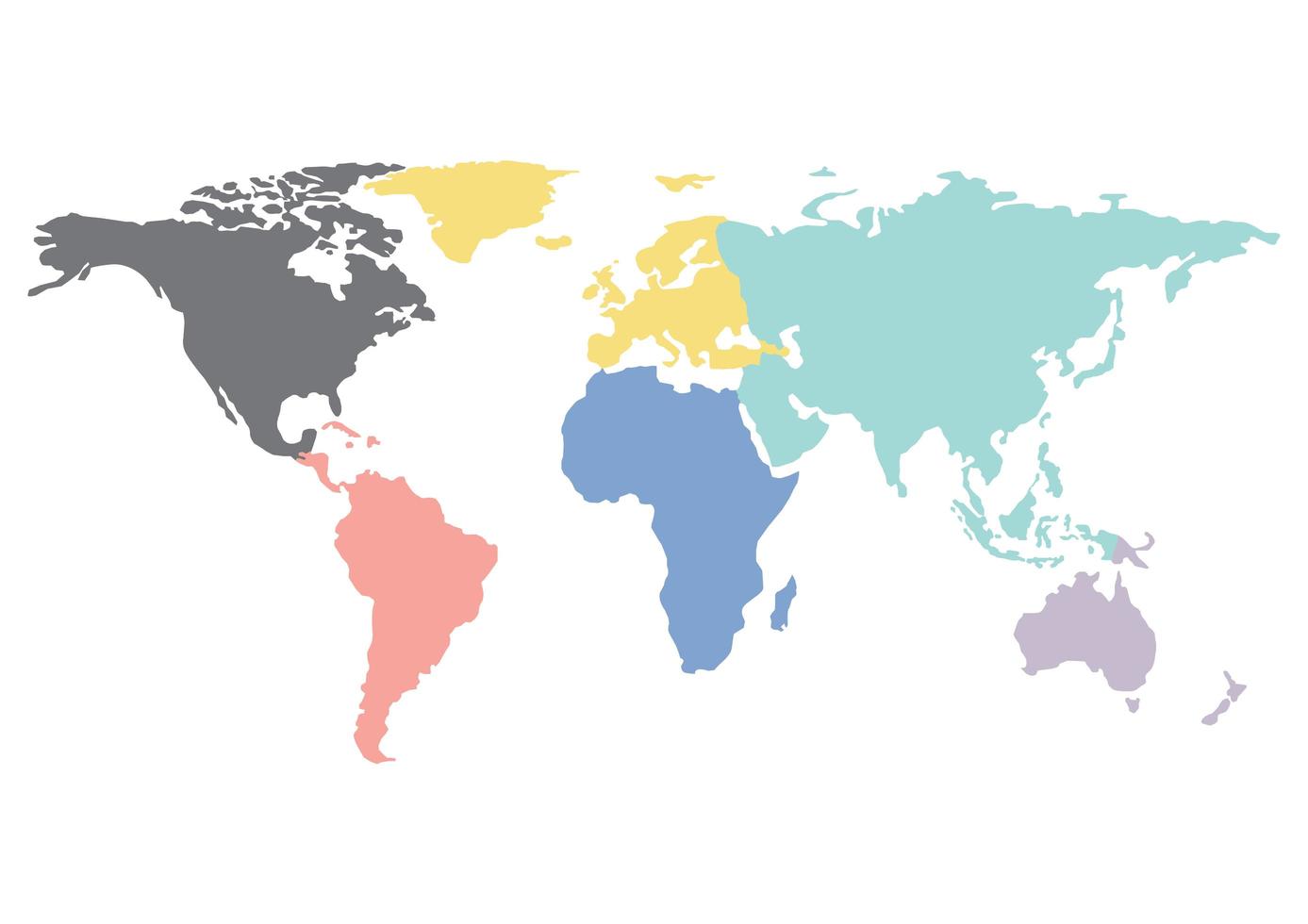 mapa mundo países separados foto