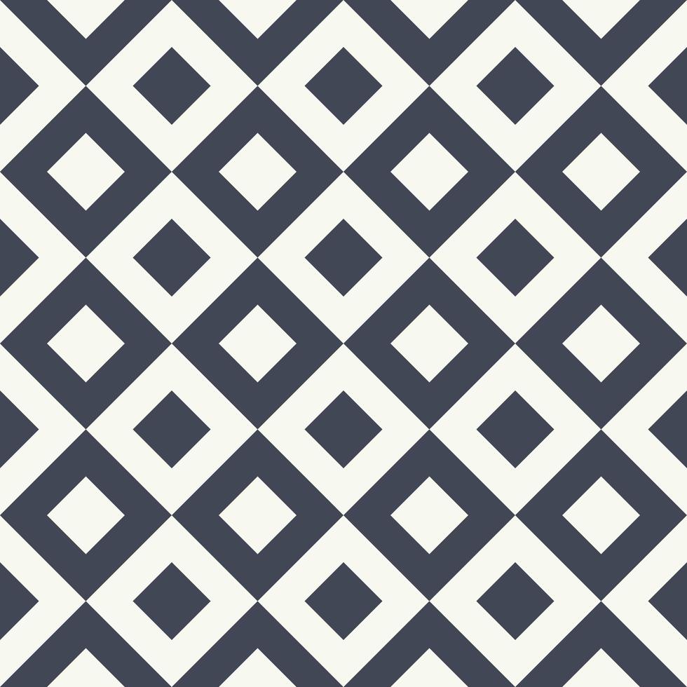Abstract Cream and Navy Geometric Pattern with Squares and Stripes. Diagonal Tile Wall. photo