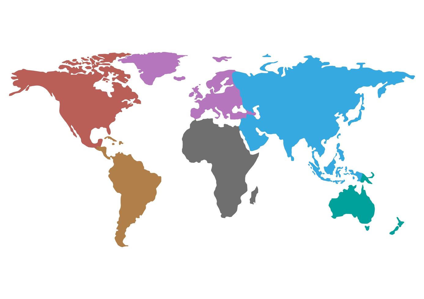 mapa mundo países separados foto