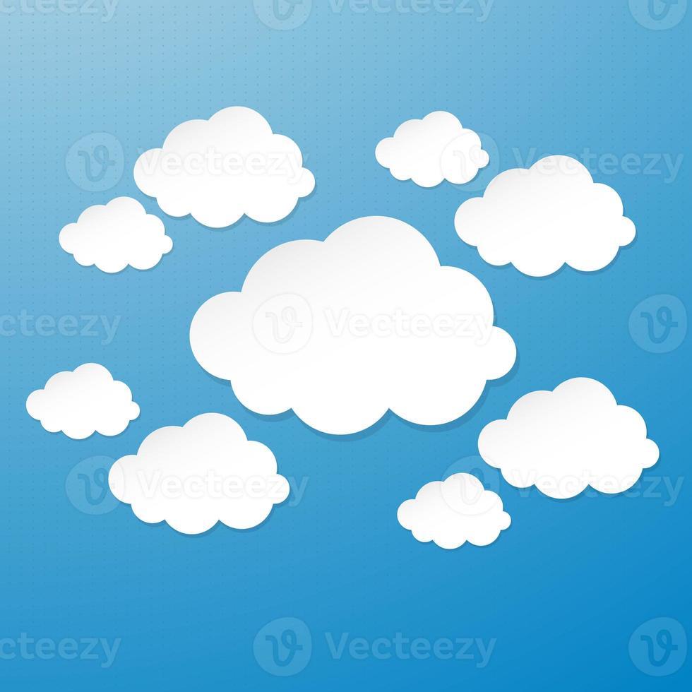 Infographic for clouds computing template concept. photo