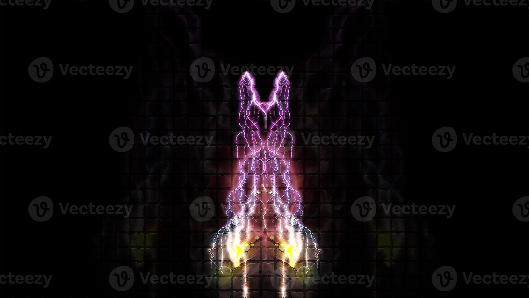 Lighting Electric Background Digital Illustration photo