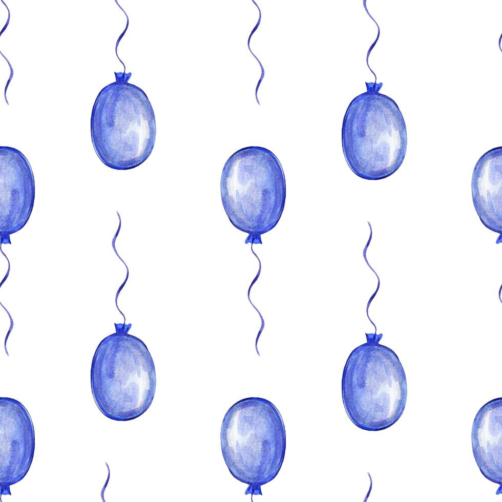 Pattern with blue balloons.Birthday Pattern photo