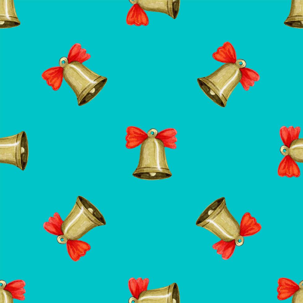 Seamless pattern with Christmas bell photo
