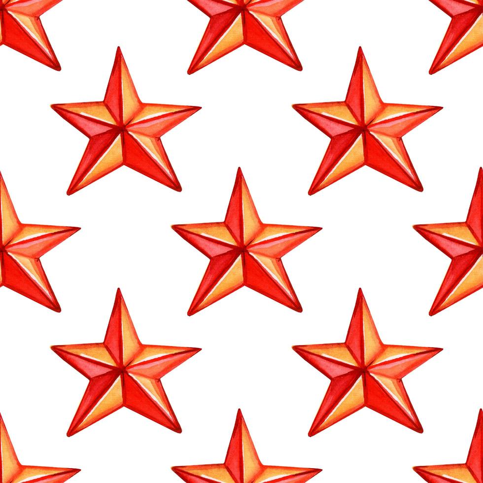 Seamless pattern with red stars. Christmas Holiday Pattern photo