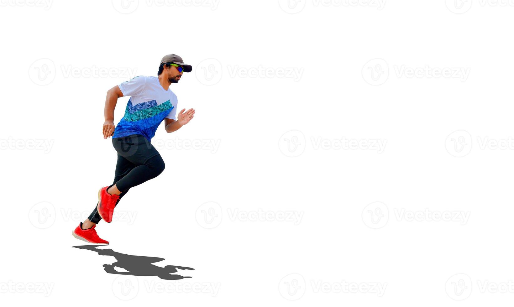 asiáticos deportivos masculinos de fondo blanco foto