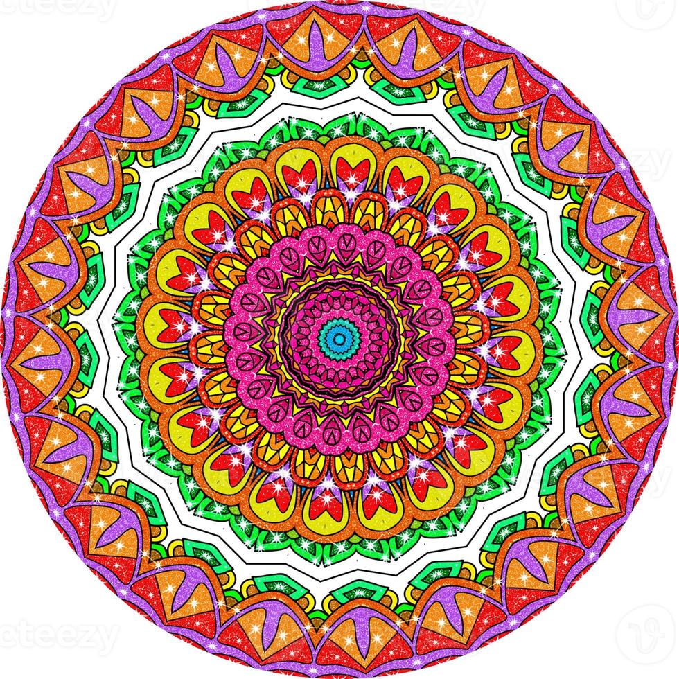 mandala de colores brillantes foto