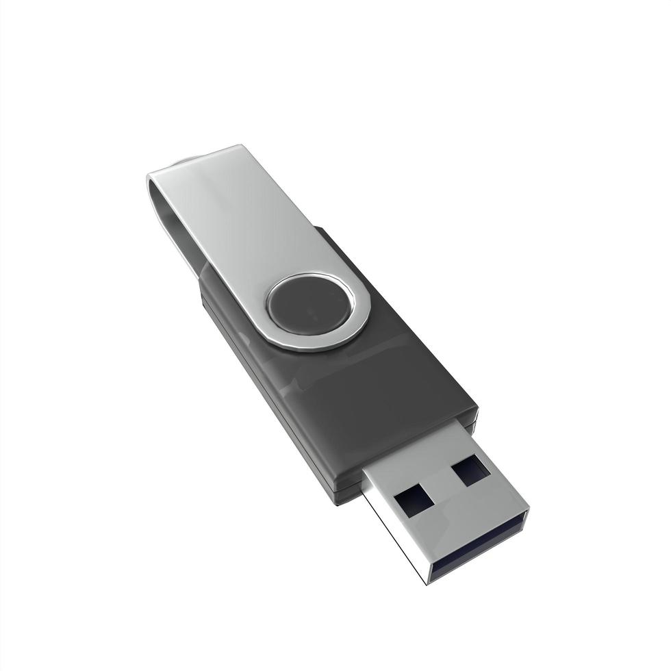 usb flash drive isolated on white background photo