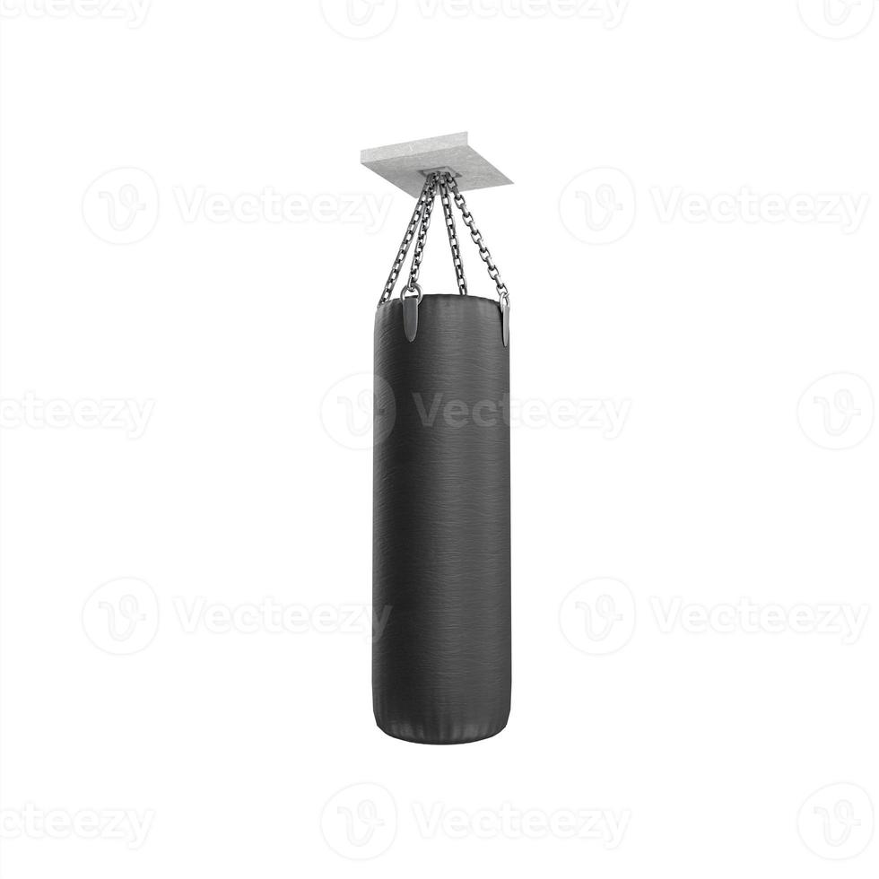 boxing bag on white background photo