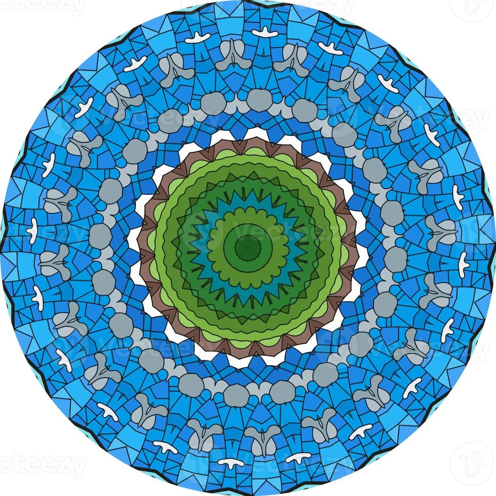 libro para colorear mandalas. diseño de papel tapiz, patrón de mosaico, camisa, tarjeta de felicitación, pegatina, patrón de encaje y tatuaje. decoración para el diseño de interiores. foto