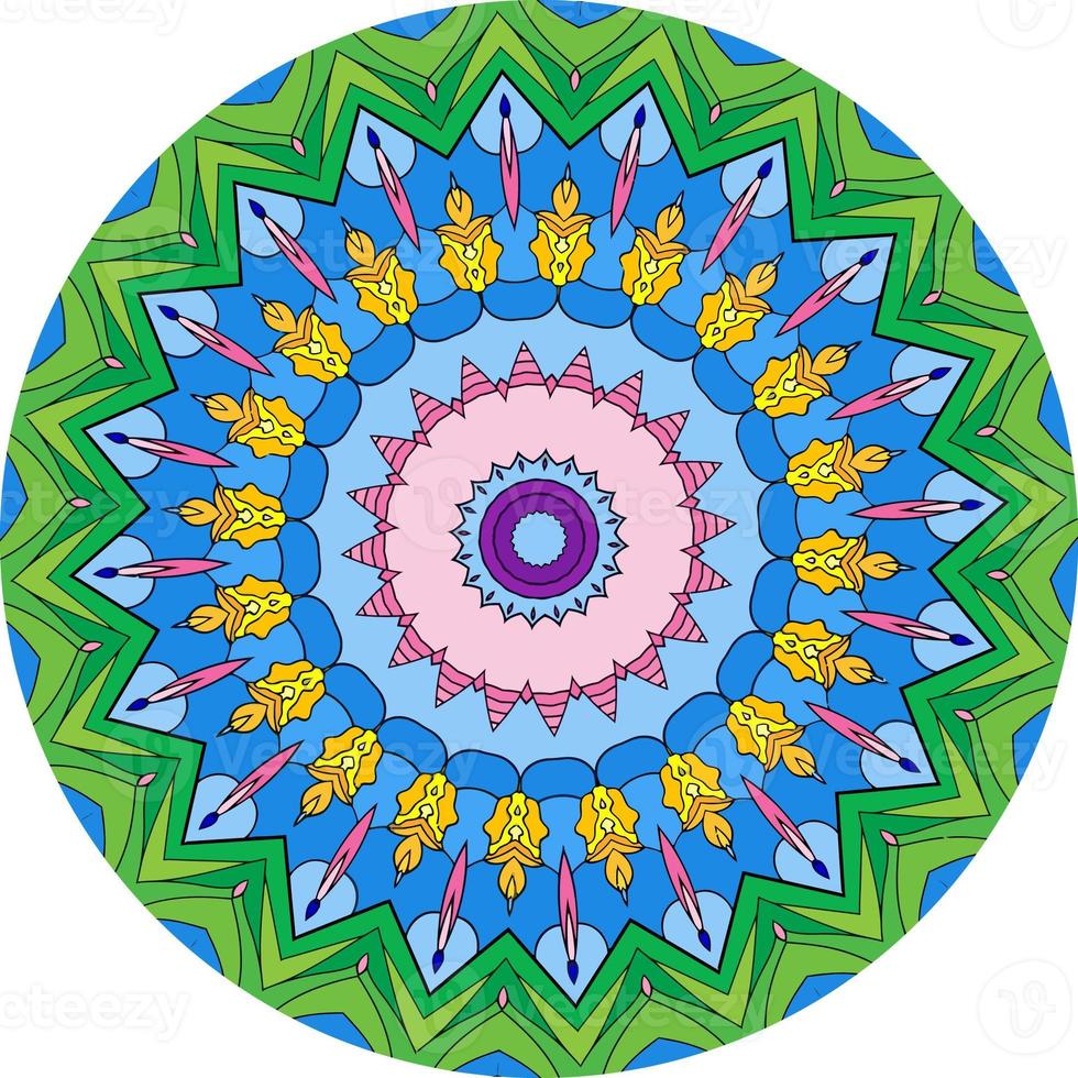 Mandala Coloring Book. Wallpaper Design, Tile Pattern, Shirt, Greeting Card, Sticker, Lace Pattern And Tattoo. Decoration For Interior Design. photo