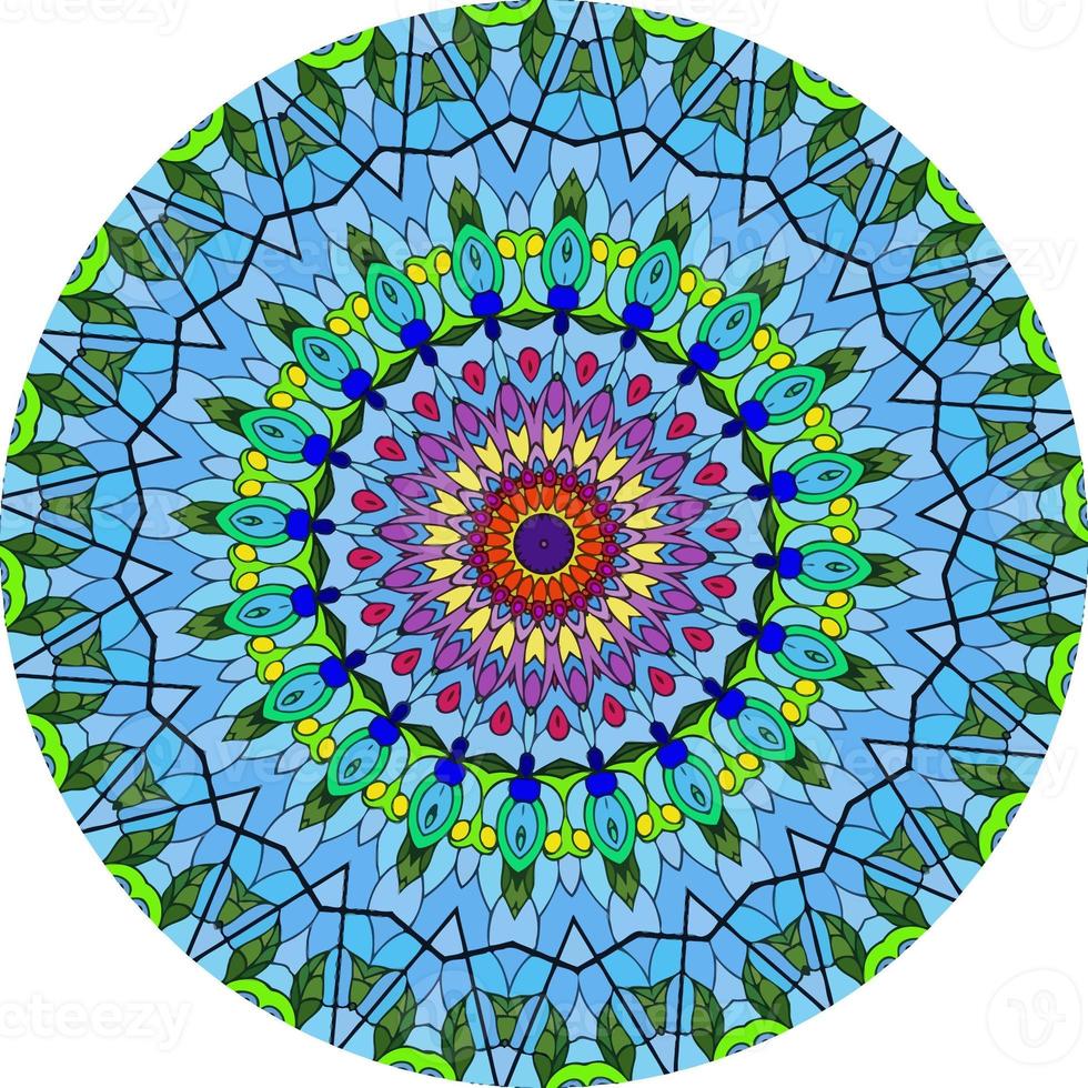 Multicolor Mandala Background. photo