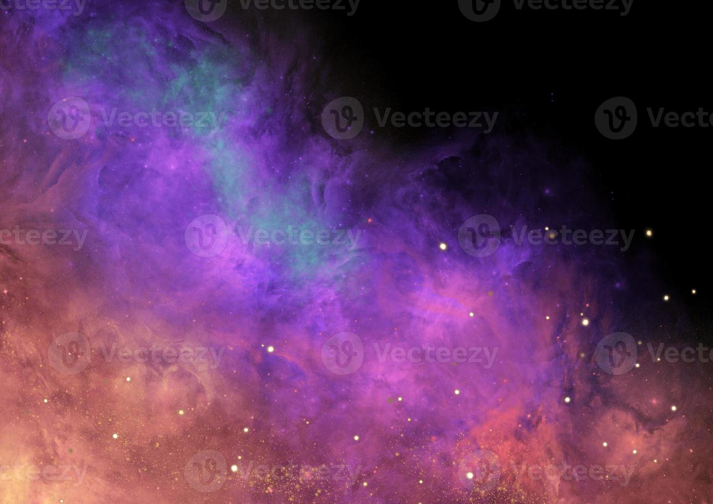 Colorful space background with stars photo