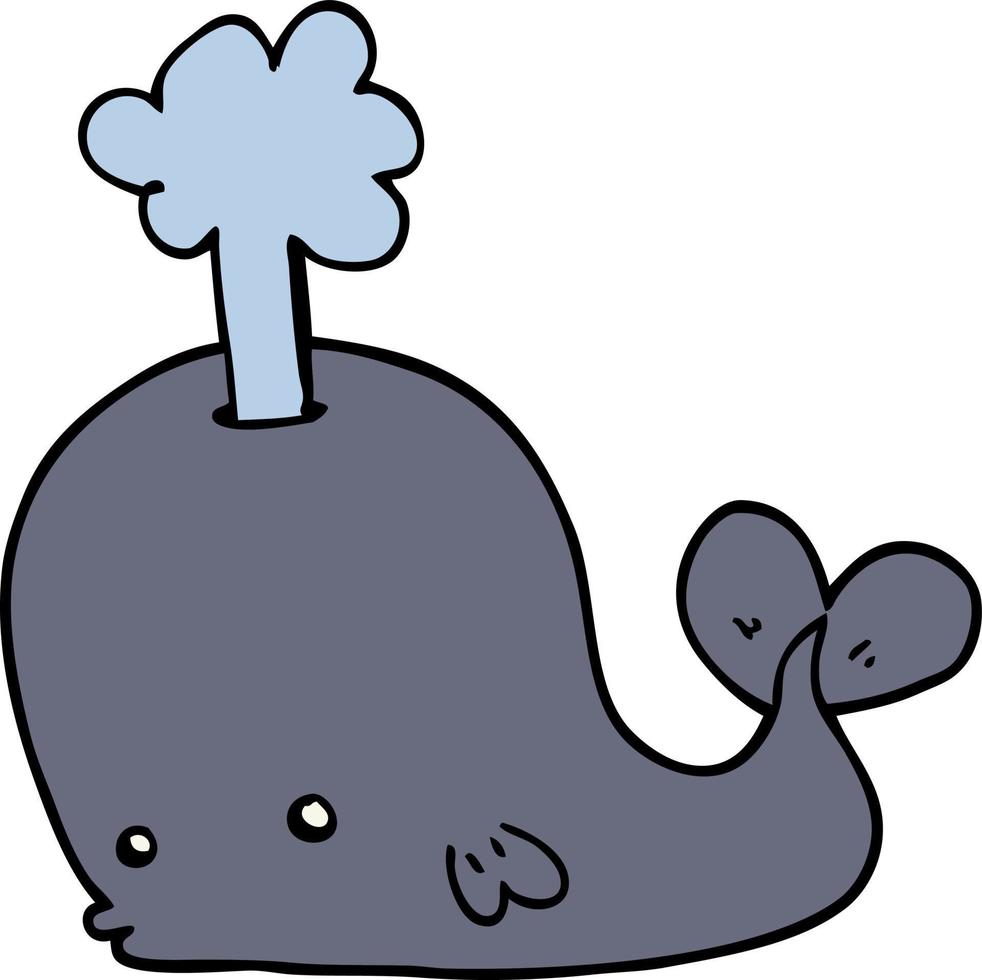 cartoon whale vector