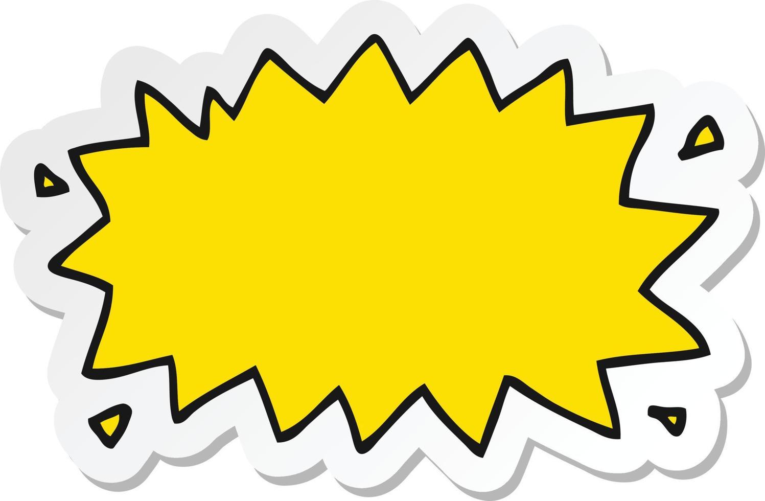 sticker of a cartoon explosion symbol vector