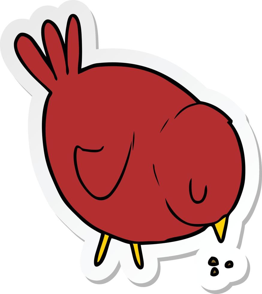 sticker of a Cartoon Bird vector