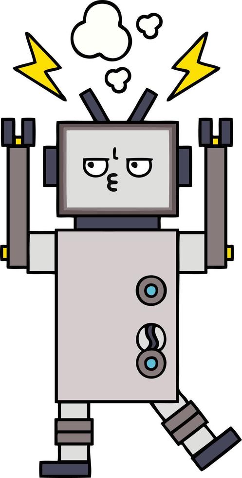 cute cartoon robot vector