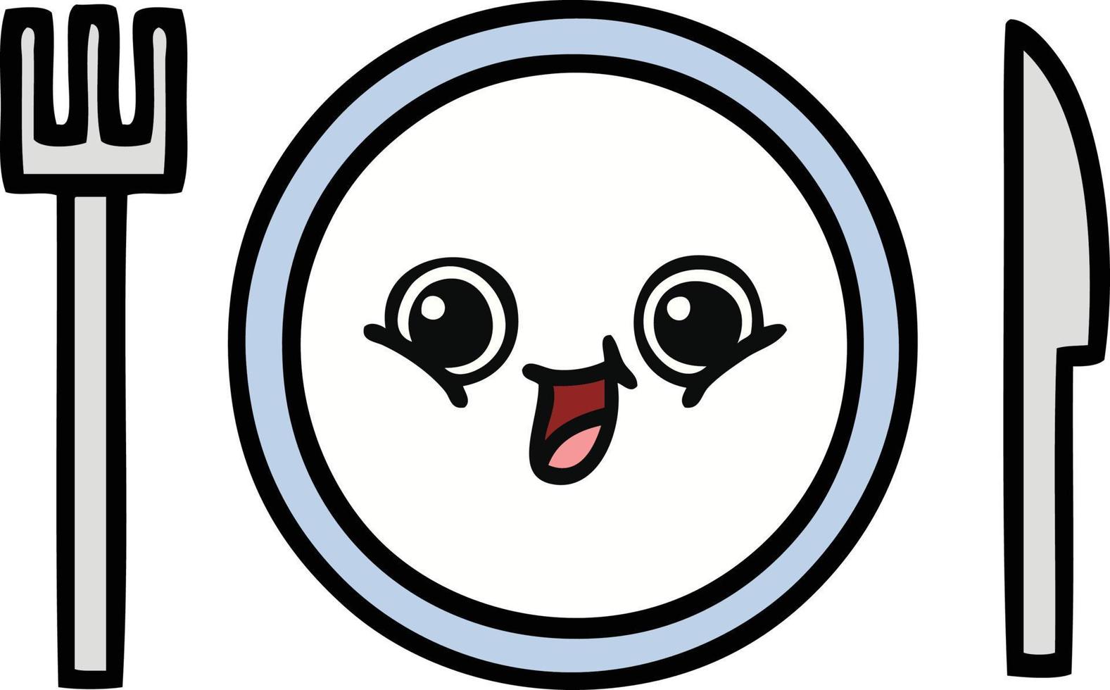 cute cartoon dinner plate 10541881 Vector Art at Vecteezy