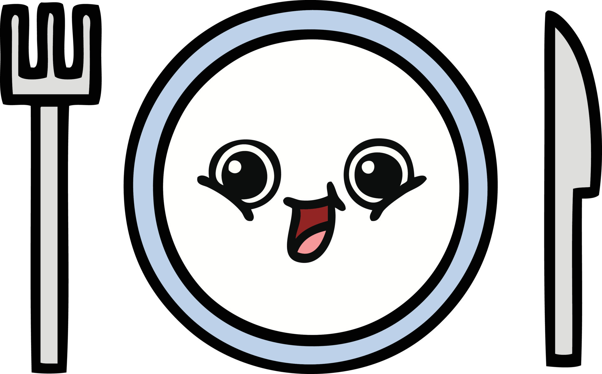 Cute cartoon dinner plate 10541881 vector art at vecteezy