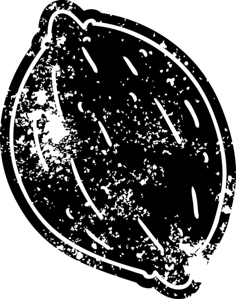 grunge icon of a single walnut vector