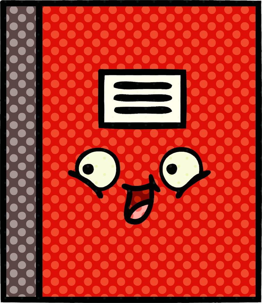 comic book style cartoon notebook vector