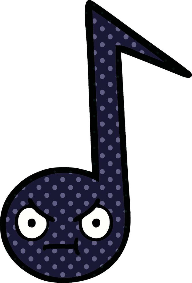 comic book style cartoon musical note vector