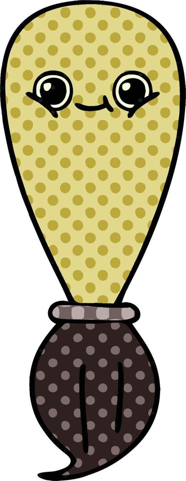 comic book style cartoon paint brush vector