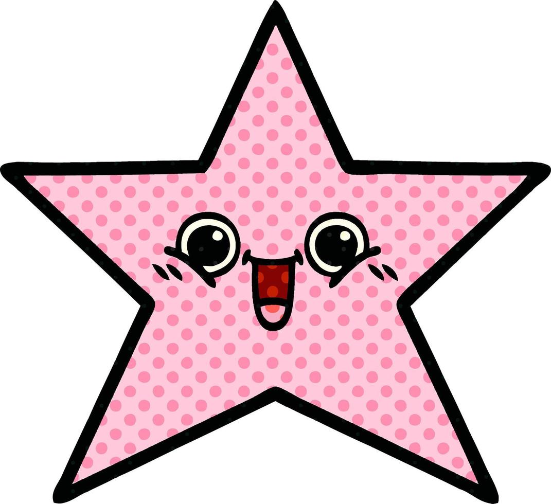 comic book style cartoon star fish vector