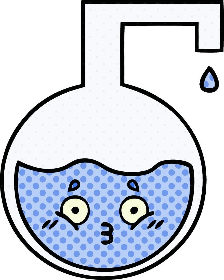 comic book style cartoon science experiment vector