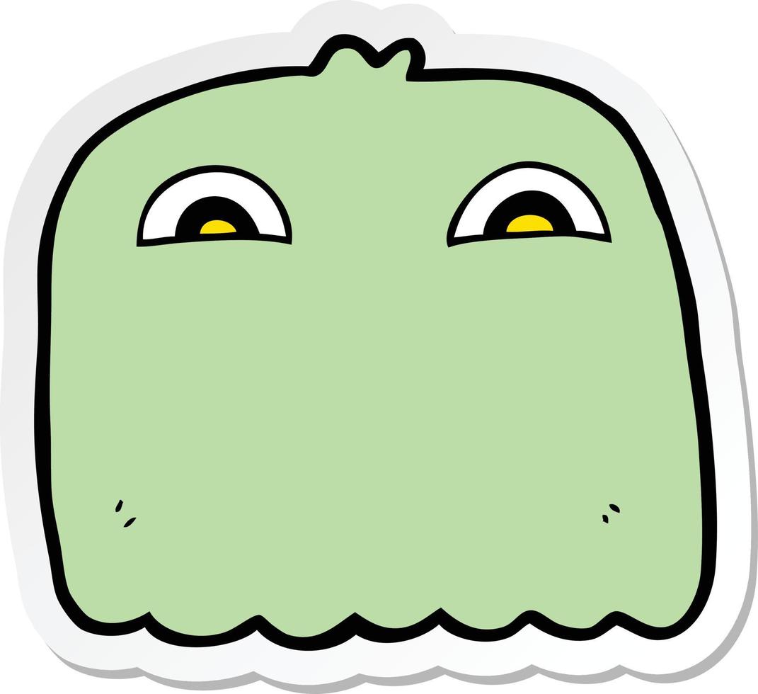 sticker of a cartoon ghost vector