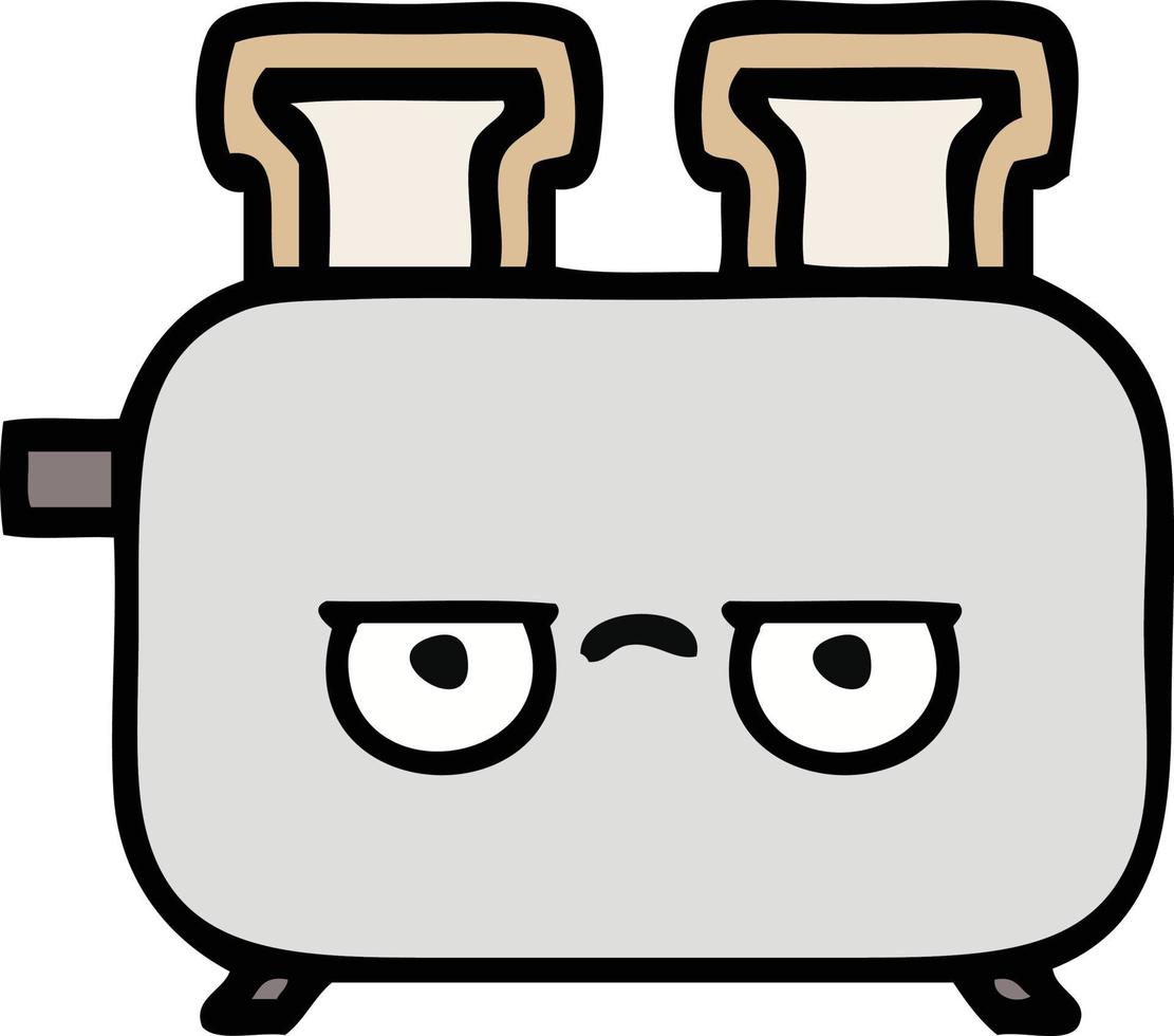 cute cartoon of a toaster vector