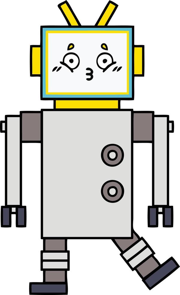 cute cartoon robot vector