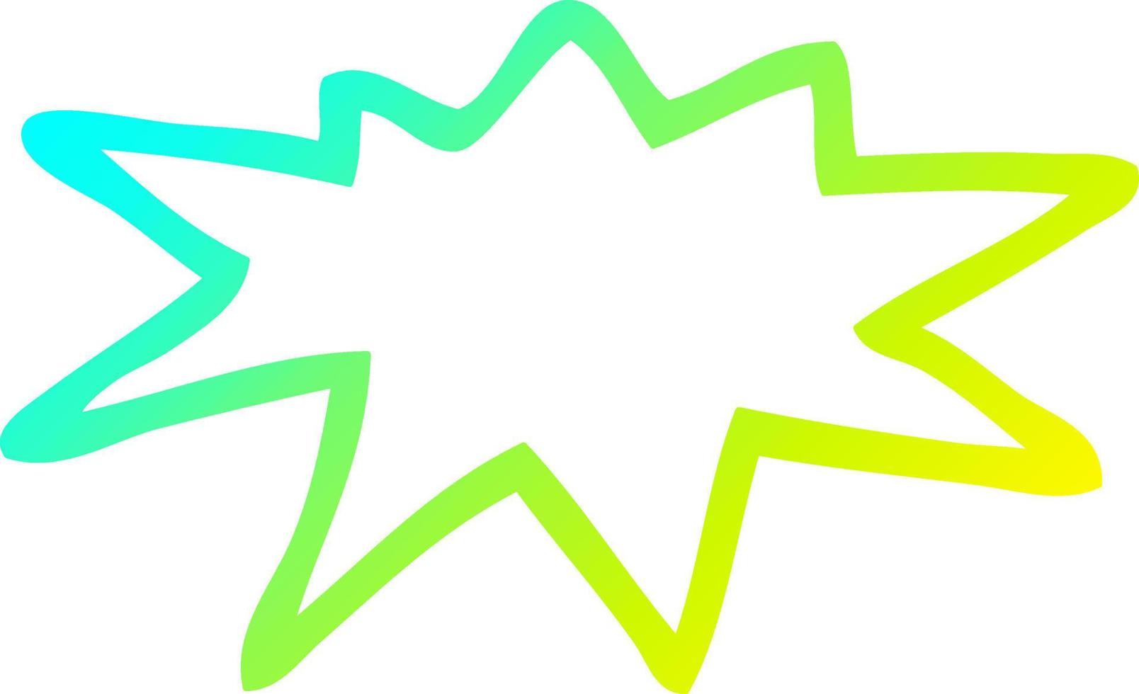 cold gradient line drawing cartoon bang vector