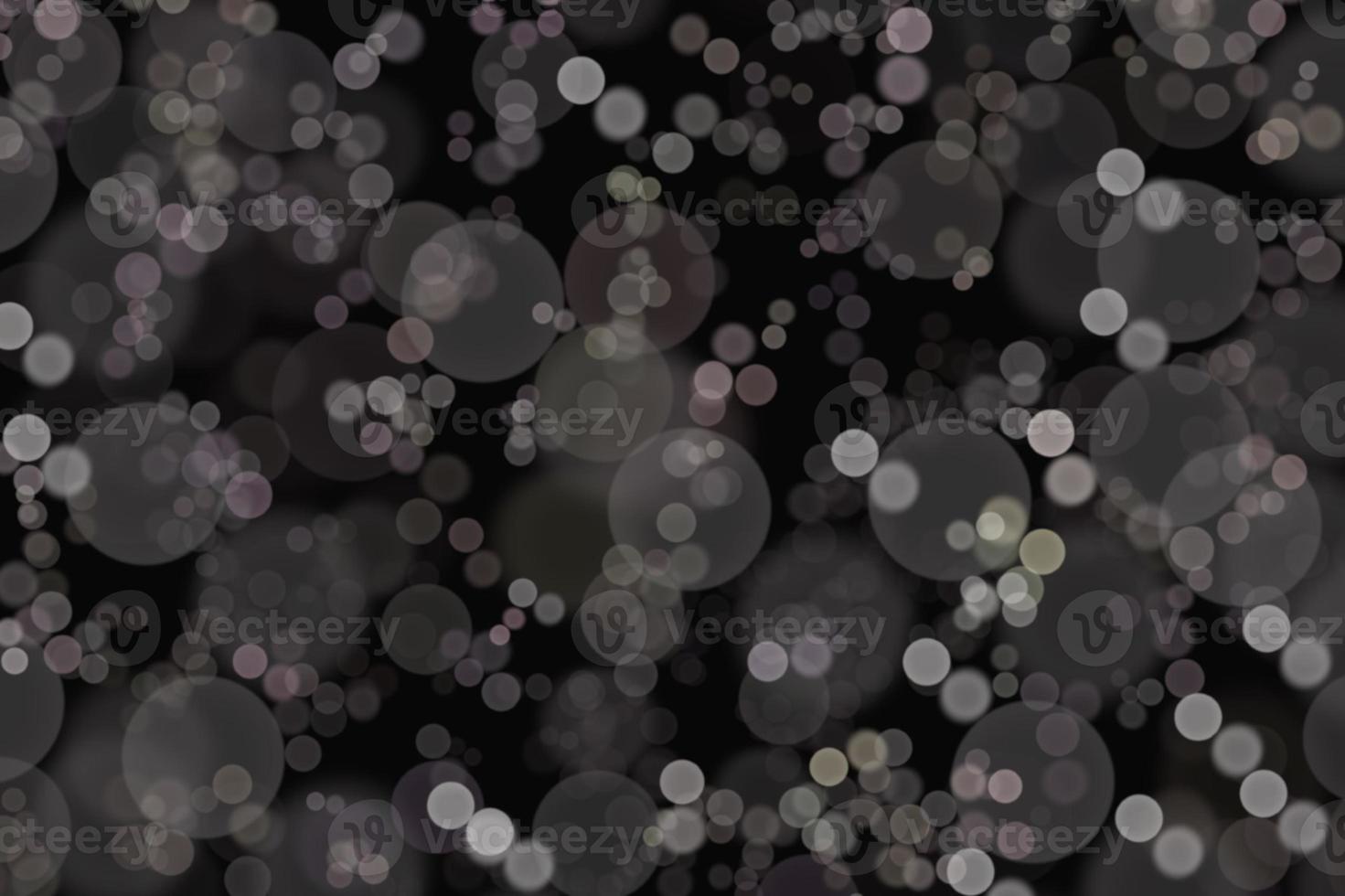 bokeh stamped spread light white grey color on black background by program computer, Abstract art rough texture artwork. Contemporary arts, monotone Artistic paper canvas, space for frame copy photo