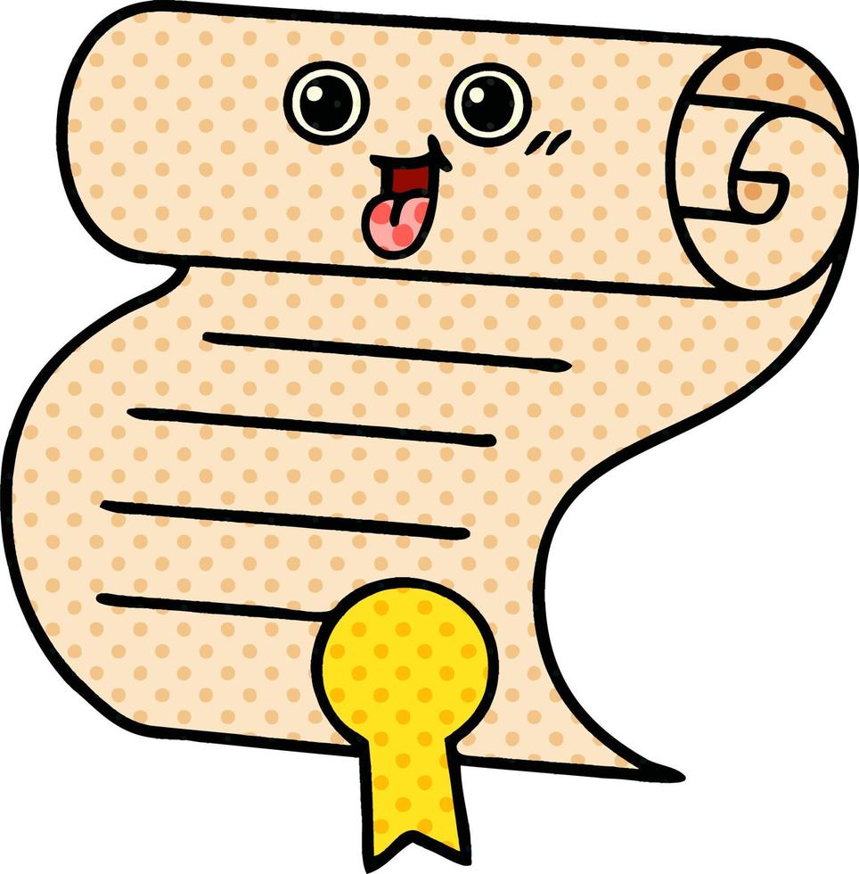 comic book style cartoon contract vector