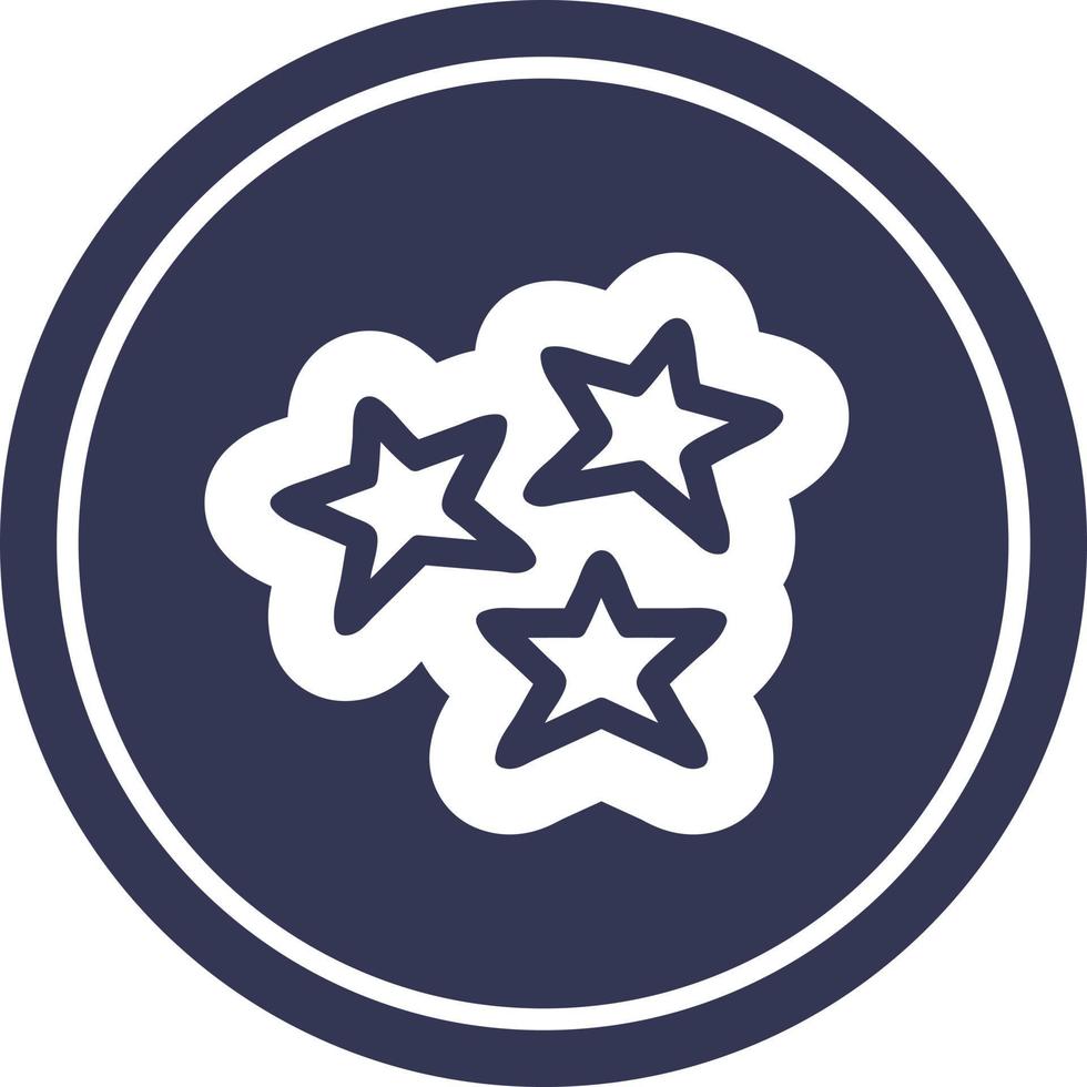 star shapes circular icon vector