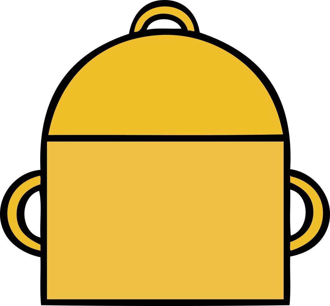cute cartoon ruck sack vector