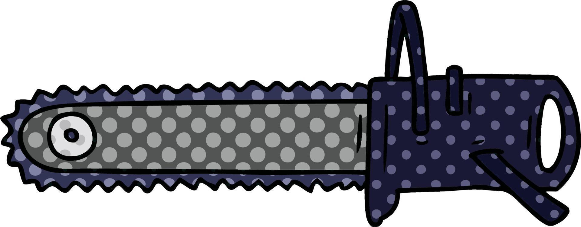cartoon doodle fo a chain saw vector