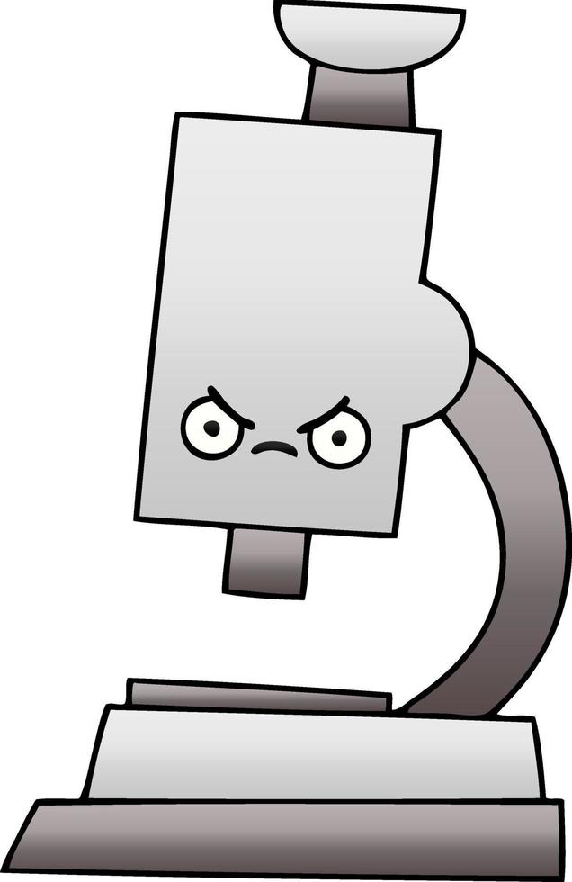 gradient shaded cartoon microscope vector