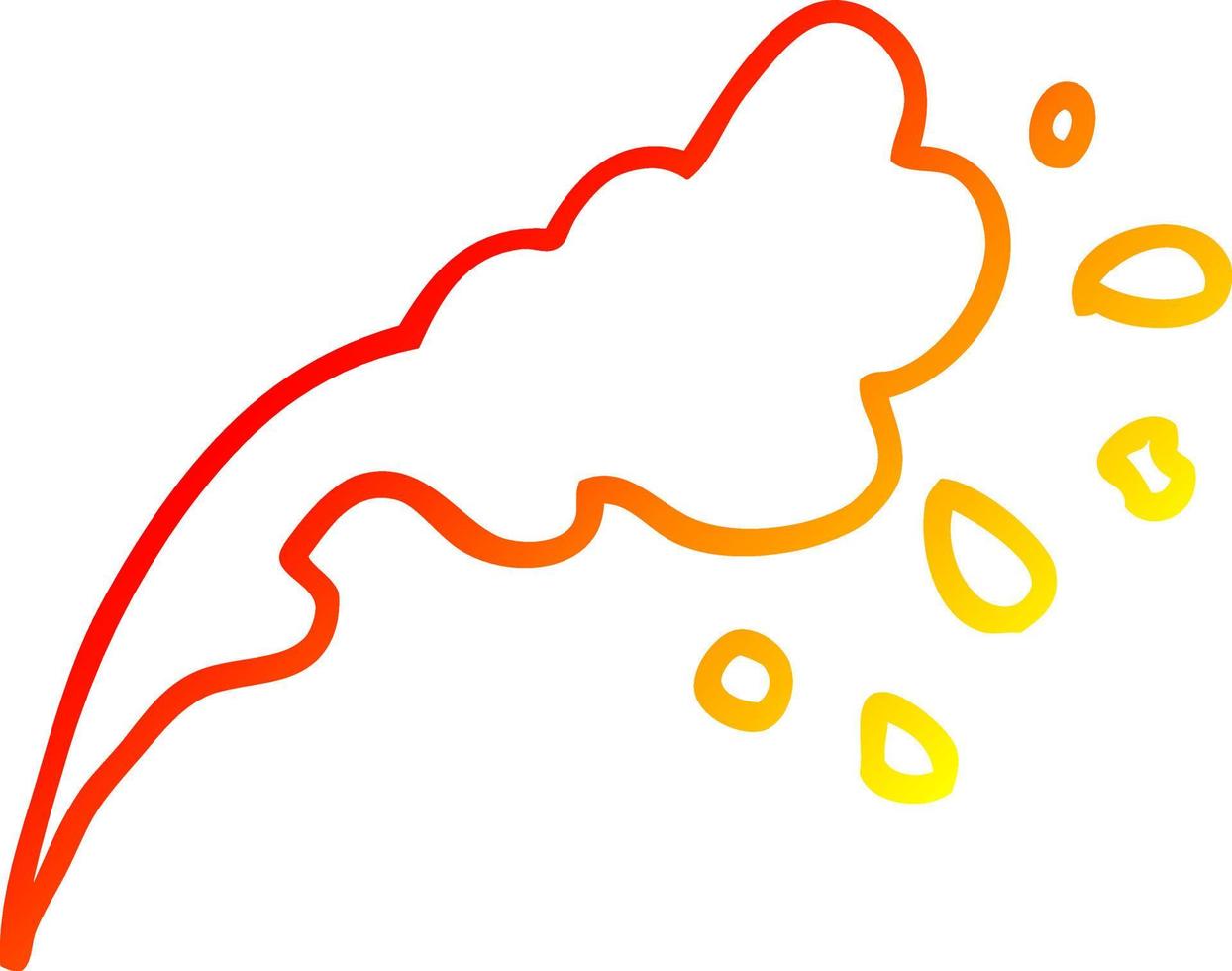warm gradient line drawing cartoon water splash vector