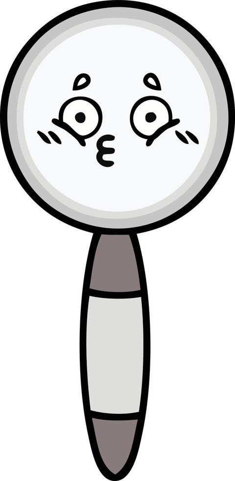 cute cartoon magnifying glass vector