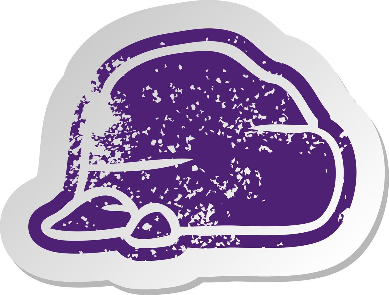 distressed old sticker of stone and pebbles vector