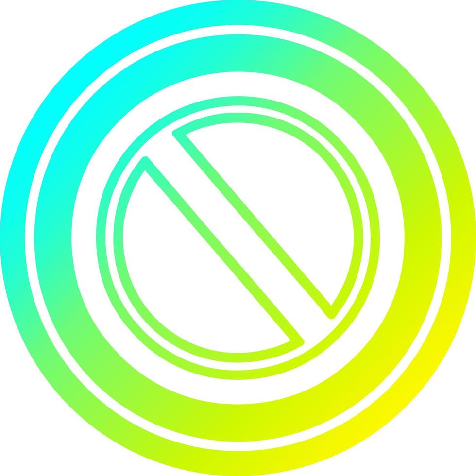 generic stop circular in cold gradient spectrum vector