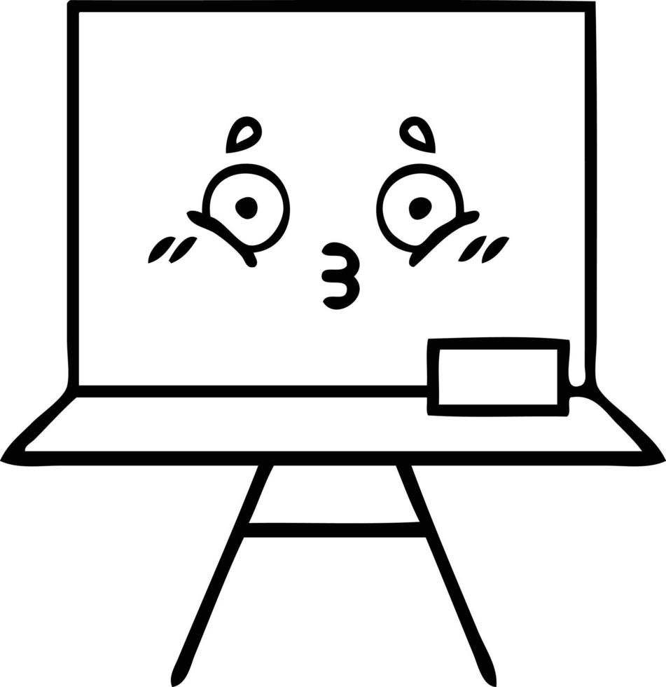 line drawing cartoon white board vector
