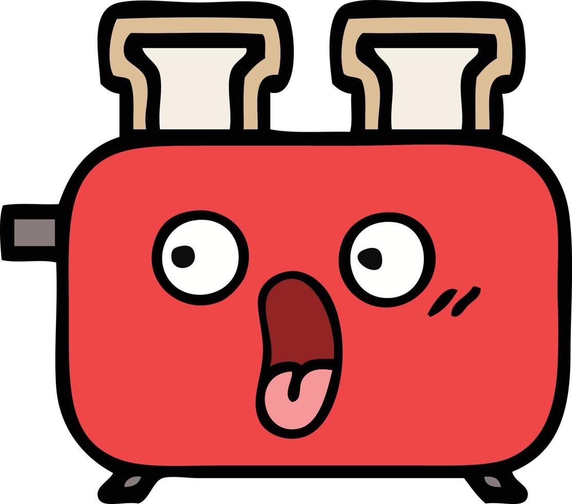 cute cartoon of a toaster vector