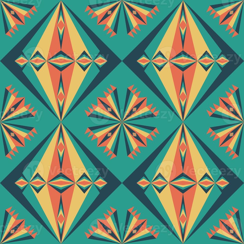 fabric pattern with green background photo