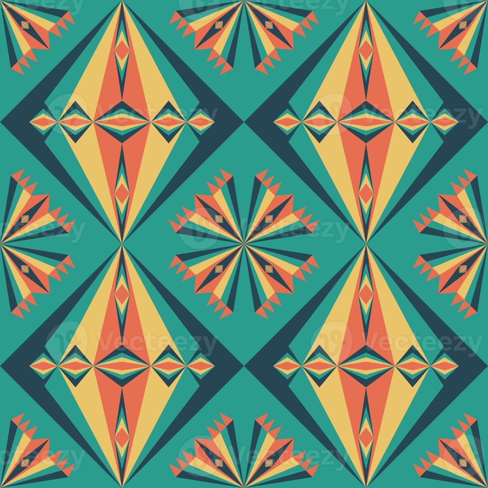 fabric pattern with green background photo