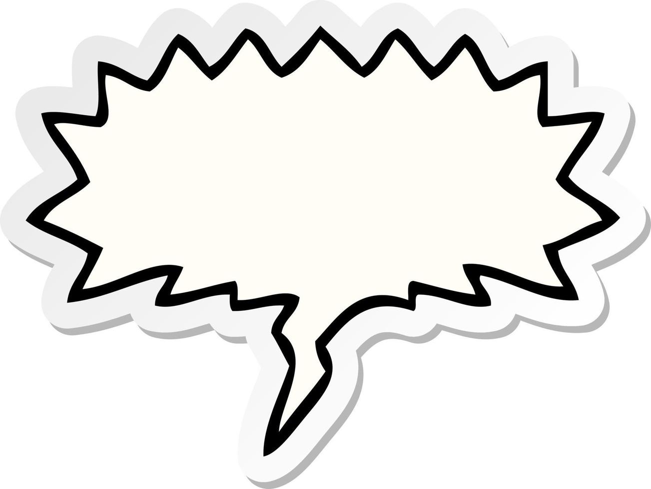 cartoon speech bubble sticker and speech bubble sticker vector