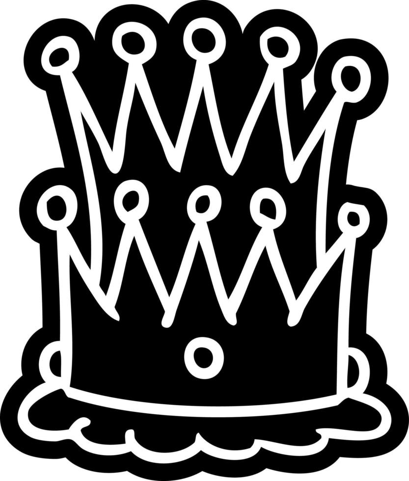 cartoon icon drawing of two crowns vector