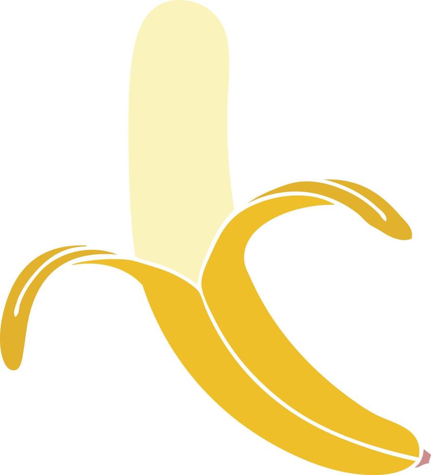 quirky hand drawn cartoon banana vector