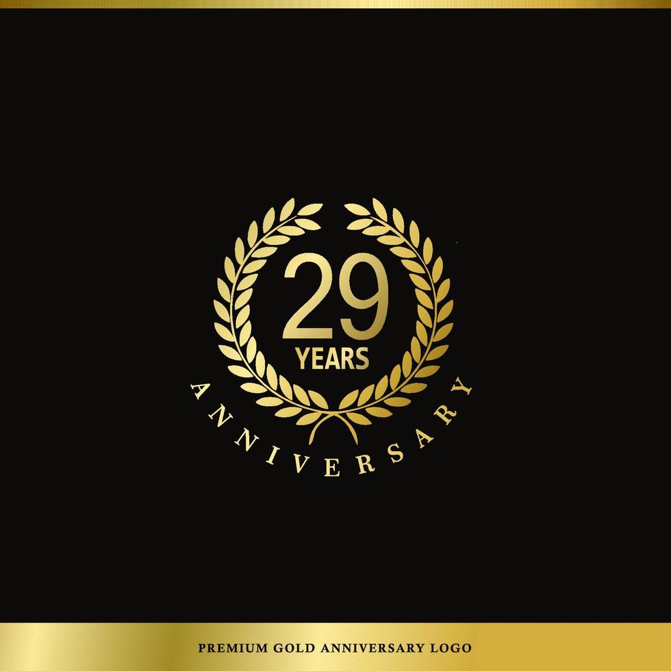 Luxury Logo Anniversary 29 Years Used for hotel, Spa, Restaurant, VIP, Fashion and Premium brand identity. vector